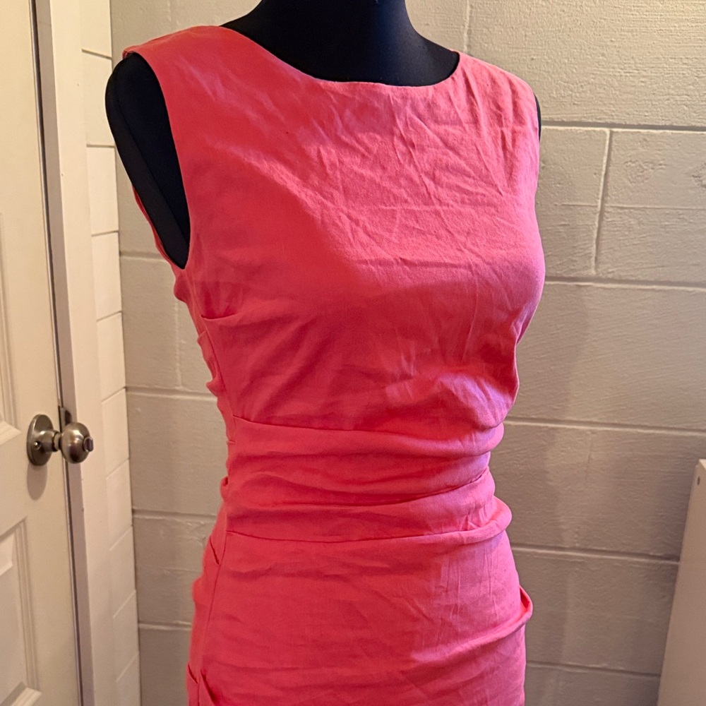 Atelier Nicole Miller Coral Sleeveless Dress - Picture 2 of 6
